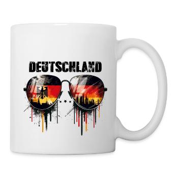 Germany Sunglasses Design with Flag - Mug - white - Right