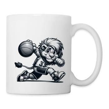 Mignon joueur de basket-ball Lion - Mug blanc - blanc - Droite