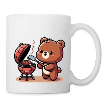 Cute BBQ Bear - Tasse - Weiß - Rechts
