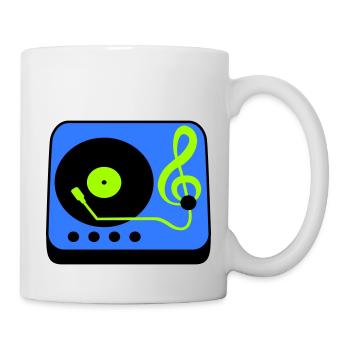 Music clef note mixer party vinyl - Mug - white - Right