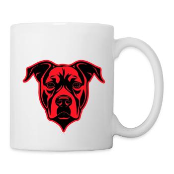 Staffordshire Bull Terrier Dog Head - Mug - white - Right