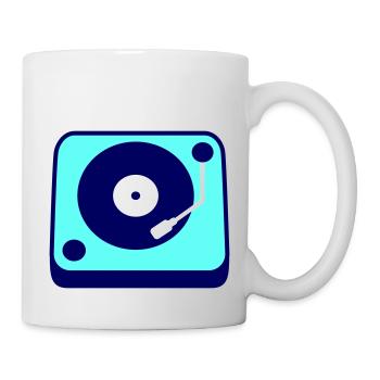 Mischpult Party DJ Vinyl Schallplatte Musik Liebe - Tasse - Weiß - Rechts