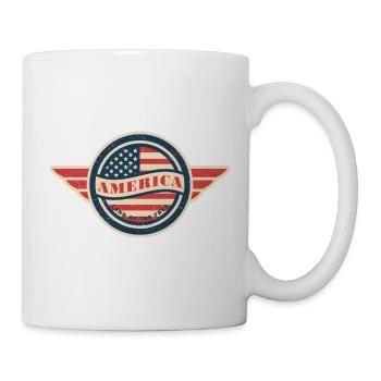 Amerika Land der Freien - Tasse - Weiß - Rechts