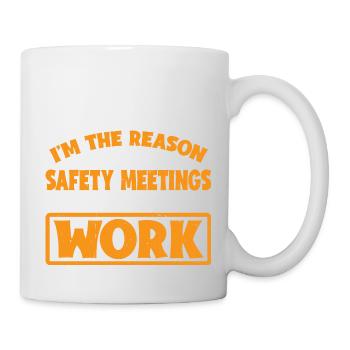 Je suis la raison pour laquelle les réunions de sécurité au travail 3 - Mug blanc - blanc - Droite