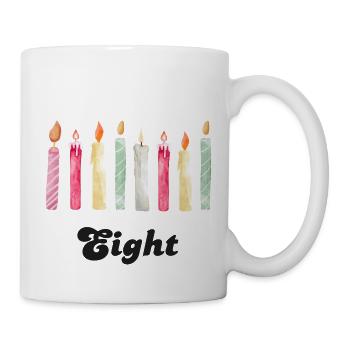 8th Anniversary Candle - Mug - white - Right