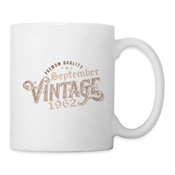Geburtstag September 1962 Geschenk September 1962 - Tasse - Weiß - Rechts