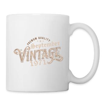 Anniversaire Septembre 1971 Cadeau Septembre 1971 - Mug blanc - blanc - Droite