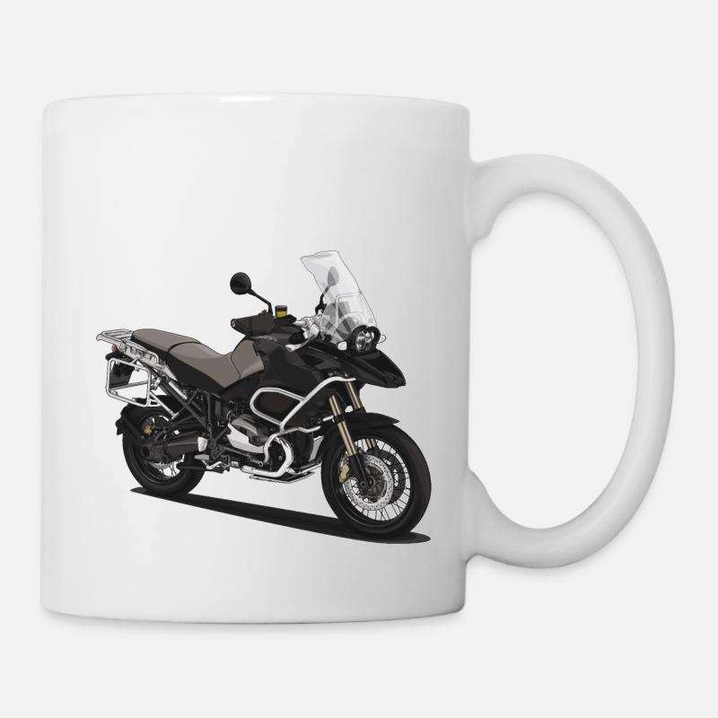 Voyage Enduro // Illustration // Moto - Mug blanc - blanc