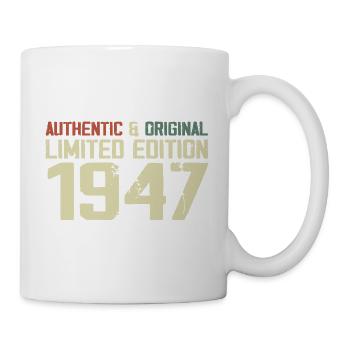 1947 Geburtstagsgeschenk 1947 Jahrgang 1947 Retro - Tasse - Weiß - Rechts
