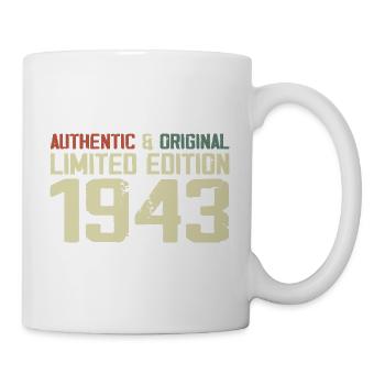 1943 Geburtstagsgeschenk 1943 Jahrgang 1943 Retro - Tasse - Weiß - Rechts