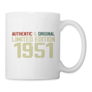 1951 Geburtstagsgeschenk 1951 Jahrgang 1951 Retro - Tasse - Weiß - Rechts