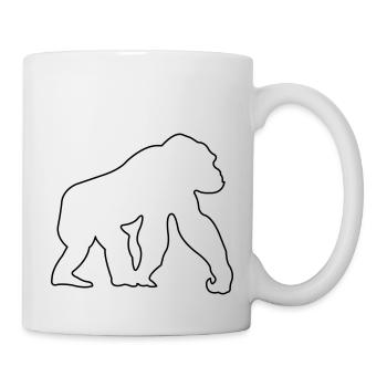 affe - Tasse - Weiß - Rechts