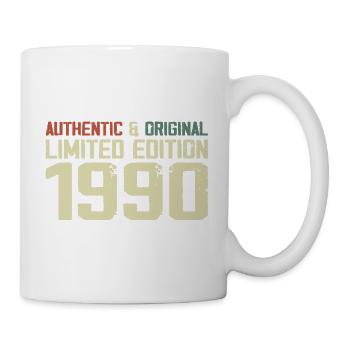 1990 Geburtstagsgeschenk 1990 Jahrgang 1990er Retro - Tasse - Weiß - Rechts