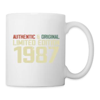 1987 Geburtstagsgeschenk 1987 Jahrgang 1987 Retro - Tasse - Weiß - Rechts