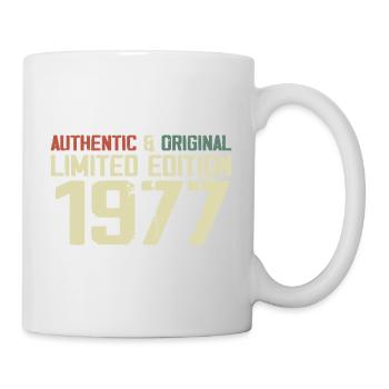 1977 Geburtstagsgeschenk 1977 Jahrgang 1977 Retro - Tasse - Weiß - Rechts