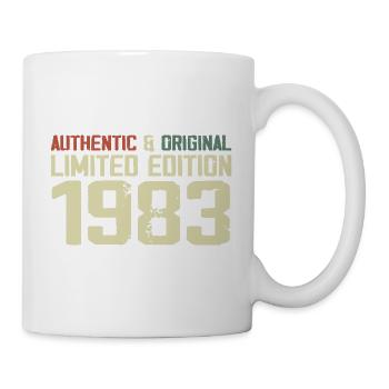 1983 Geburtstagsgeschenk 1983 Jahrgang 1983 Retro - Tasse - Weiß - Rechts