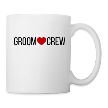 Groom Crew Herz - Tasse - Weiß - Rechts