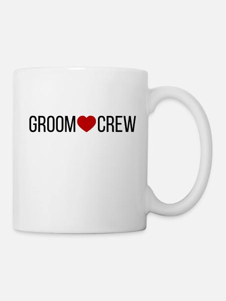 Groom Crew Herz - Tasse - Weiß