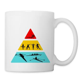 Funny Food Pyramid for Rowers - Mug - white - Right