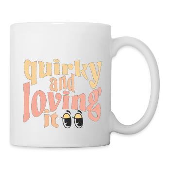 Excentrique et j’adore ça en jaune - Mug blanc - blanc - Droite