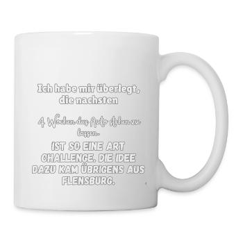 « 4 semaines sans voiture » - Mug blanc - blanc - Droite