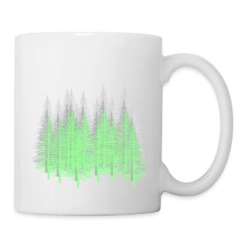 Forêt Arbres Conifères Forêt Sapins Épicéa Nature - Mug blanc - blanc - Droite