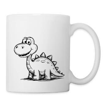 Dinosaure Dino - Mug blanc - blanc - Droite