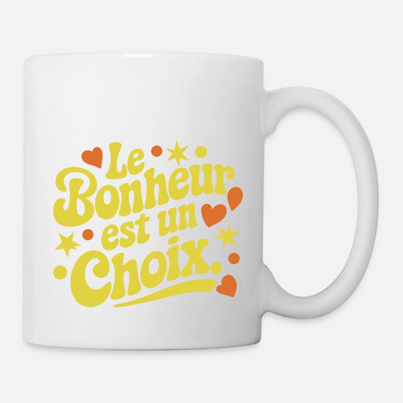 Le bonheur est un choix - Mug blanc - blanc