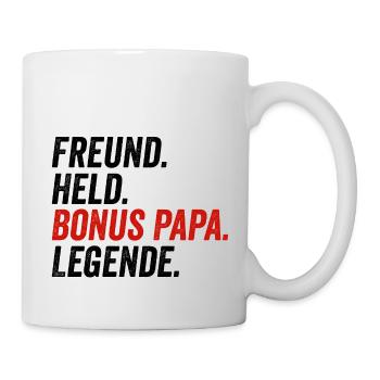 Bonus Papa bester Vater lustig - Tasse - Weiß - Rechts