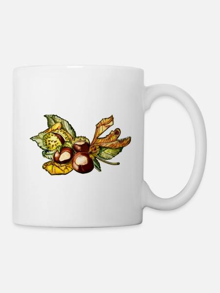 Kastanien - Tasse - Weiß