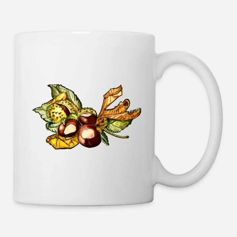 Kastanien - Tasse - Weiß