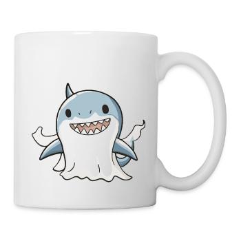 Hai Halloween Comic Geist - Tasse - Weiß - Rechts