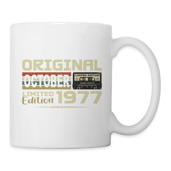 Geburtstag Oktober 1977 Original | Oktober 1977 - Tasse - Weiß - Rechts