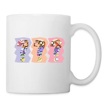 Frag dich was - Tasse - Weiß - Rechts