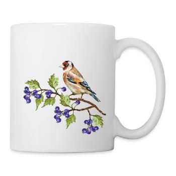 Bunter Vogel - Tasse - Weiß - Rechts