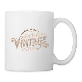 Octobre Cadeau D'anniversaire | Né en Octobre 2010 - Mug blanc - blanc - Droite