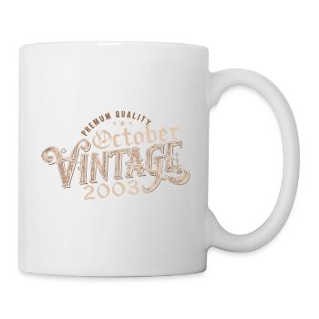 Oktober Geburtstagsgeschenk | Geboren im Oktober 2003 - Tasse - Weiß - Rechts