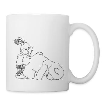 Teddybär Hase - Tasse - Weiß - Rechts