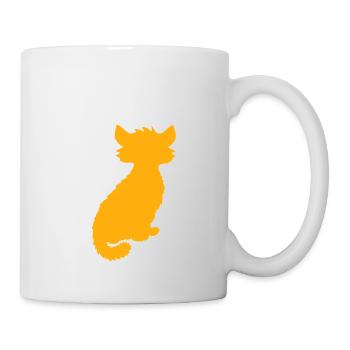 Chat Pouls Cœur Sommeil Fréquence Contour Contour Ligne - Mug blanc - blanc - Droite