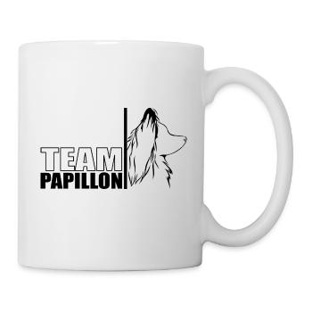 TEAM Papillon Hunde Hund Wilsigns - Tasse - Weiß - Rechts