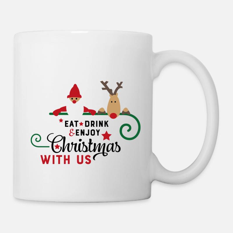 Lustige Sprüche zu Weihnachten - Tasse - Weiß