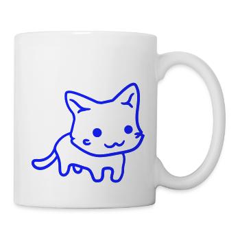 Pretty Cat Looking Happy Cheerful Smiling - Mug - white - Right