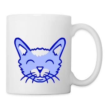 Pretty Cat Looking Happy Cheerful Smiling - Mug - white - Right