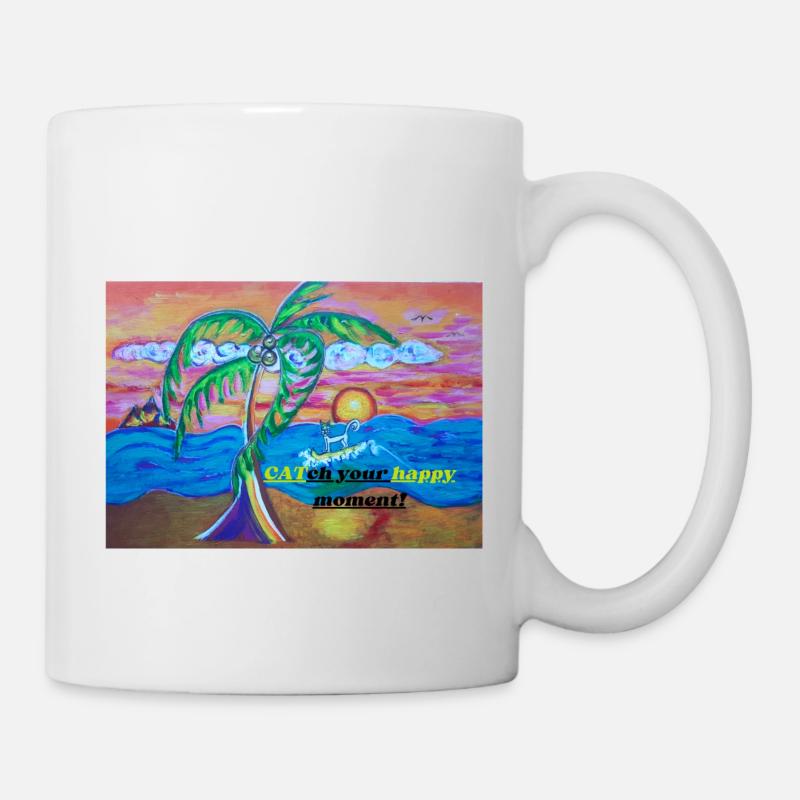 CATch votre moment de bonheur ! - Mug blanc - blanc