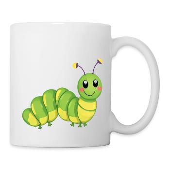 Lächelnde Raupe - Tasse - Weiß - Rechts