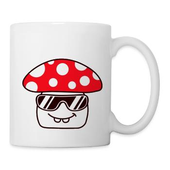Mushroom Sunglasses Red Dots Toadstool Fungus - Mug - white - Right