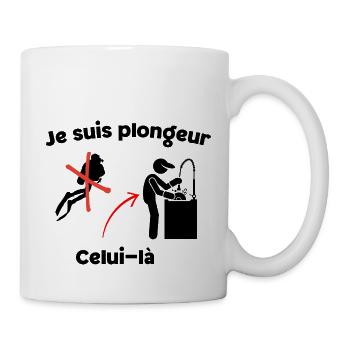 Je suis plongeur restauration - Mug blanc - blanc - Droite