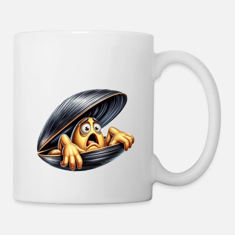 moule apeurée - Mug blanc - blanc