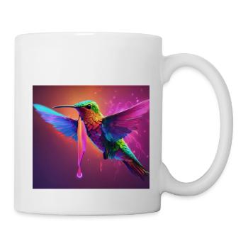 Vibrant Hummingbird in Flight - Mug - white - Right