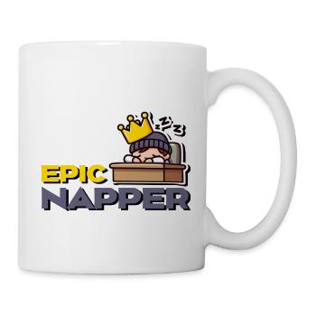 Epic Napper - Funny Cartoon for Late Risers - Mug - white - Right